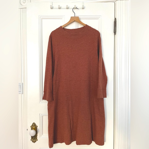 Poetry Cotton and Alpaca Jersey Dress - 18 - Copper - Picture 4 of 7